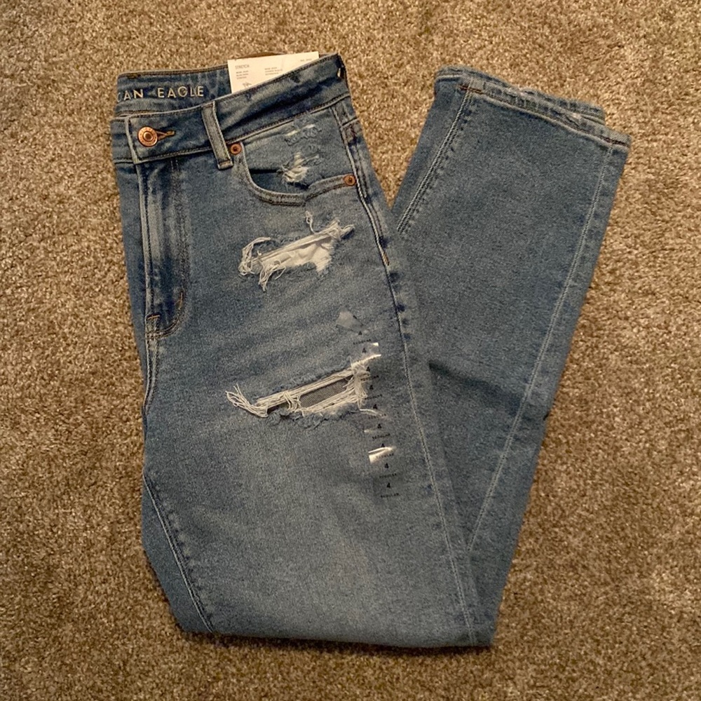 High waisted mom jean